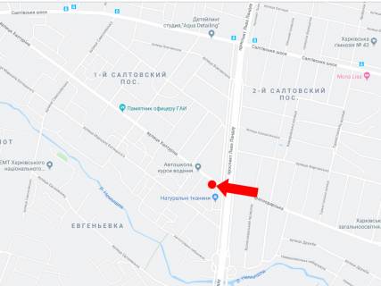 Billboard  in Kharkiv, 3x6  Halturina st. - av. Landau, v storonu Saltivs'kogo sose scheme