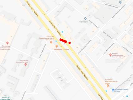 Citylight  in Kyiv, 1.8x1.2  Ukrainki bst., 15, v storonu pl. L. Ukrainki scheme