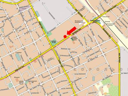 Citylight A in Zhytomyr, 1.8x1.2  Kiivs'ka st., 79, bila supermarketiv "Vopak", "Fokstrot", navproti supermarket "Vikotek" scheme