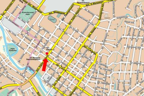Citylight B in Kropyvnytskyi (Kirovograd), 1.8x1.2  V. Perspektivna st. (kol. Marksa st.) / Karpi st. (byvs. Timirazeva st.) scheme