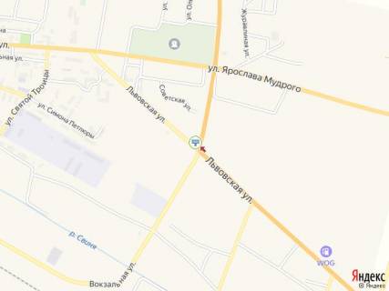 Billboard A in Zhovkva L'vivs'ka st., v'izd v m. Zovkva scheme