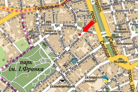 Citylight B in Lviv, 1.8x1.2  Sicovih Stril'civ st., 4 scheme