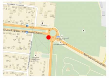 Billboard A in Mykolaiv Central'nij av. (kolis. Lenina av.) - Hersons'ke sose, bila AZS "WOG", kil'ce, pravij scheme