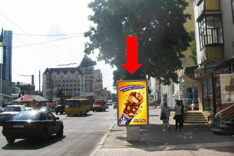 Citylight  in Khmelnitsky, 1.8x1.2  Podil's'ka st., 41 / Soborna st., bila magazinu "Sotovik" Photo 1