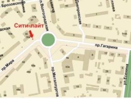 Citylight  in Krivy Rig, 1.8x1.2  Miru av., 35/1 scheme