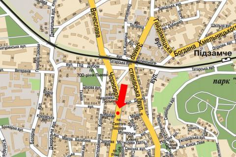 Scrolller, Scroll  in Lviv, 1.8x1.2  Cornovola av. / Medova st., rozdil'nik, bila klubu "Malevych", v centr - 447082 scheme