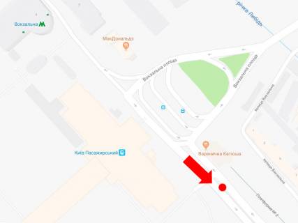 Citylight A in Kyiv, 1.8x1.2  Vokzal'na st., do st. Tolstogo z boku Central'nogo z / d vokzalu scheme