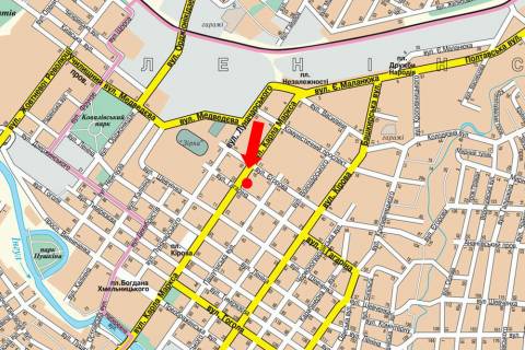 Citylight B in Kropyvnytskyi (Kirovograd), 1.8x1.2  V. Perspektivna st. (kol. Marksa st.) / Gagarina st., bila "Rajffajzen Bank Aval'" scheme