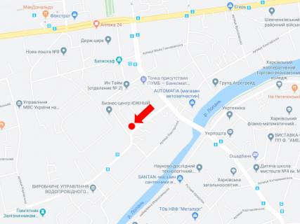 Billboard A in Kharkiv, 3x6  B. Goncarivs'ka st., 13 - Simferopol's'kij prov., v storonu st. Seminars'koi scheme