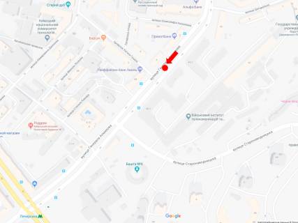 Citylight  in Kyiv, 1.8x1.2  Almazova st. (kolis. Kutuzova st.), 1, rozdil'nik, v storonu pl. L. Ukrainki scheme