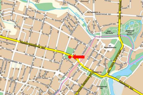 Citylight B in Sumi, 1.8x1.2  Illins'ka st. (kol. Cervonogvardijs'ka st.), bila magazinu "Stimul" scheme