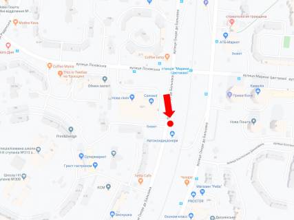 Billboard B in Kyiv, 3x6  Bal'zaka st., 65, v bik Grodnins'koi st. scheme