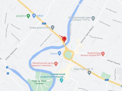 Billboard B in Krivy Rig, 3x6  Haritonova st., 2, v storonu Vizvolenna pl. scheme