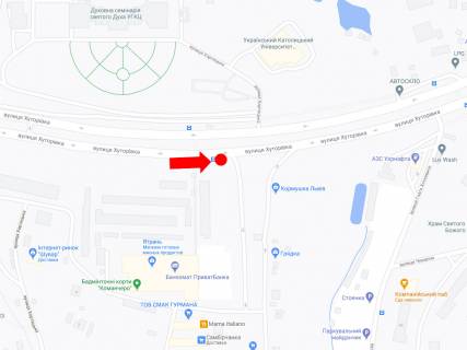 Citylight  in Lviv, 1.8x1.2  Hutorivka st., 4, zup. "Duhovna seminaria" (liva), v storonu av. Cervona Kalina scheme