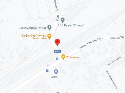 Billboard B in Kalinovka (Vinnytsia region) Avtoslah T 1 038 - Zaliznicna st. scheme