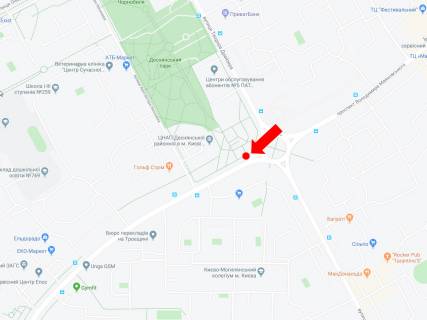 Prismatron, Prism A in Kyiv, 3x6  Maakovs'kogo av. 31 - st. Drajzera, na krugovij rozv'azci, v bik av. Vatutina - 215131 scheme