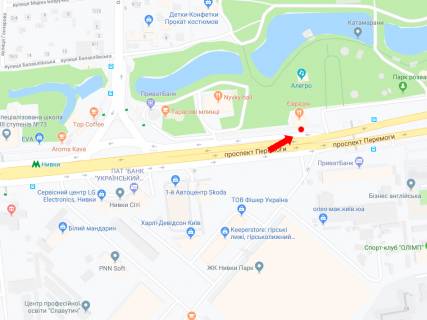 Backlight B in Kyiv, 3x6  Peremogi av., 84, bila restoranu "Evrazia", st. m. "Nivki", v centr scheme