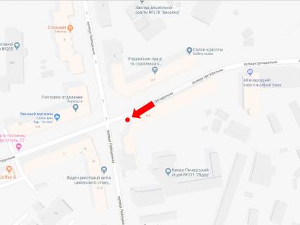 Citylight B in Kyiv, 1.8x1.2  Citadel'na st., 5/9 - st. Lejpciz'ka, v storonu st. Moskovs'ka scheme