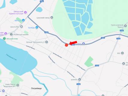 Billboard A in Pogrebishche, 3x6  viizd z mista u bik Gopcici scheme