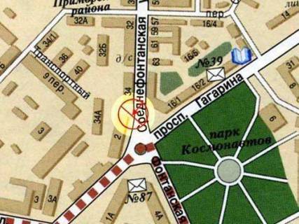 Billboard + in Odessa, 3x6  Середньофонтанська вул., 34, навпроти scheme