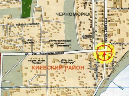 Billboard + in Odessa, 3x6  Свободи пр., 90, Черноморка scheme