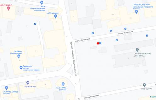 Non-Standard A in Dnipro (Dnipropetrovsk), 0,79х1,48(перф)  pl. Uspens'ka, 16/1, poruc z TC NOVIJ CENTR scheme