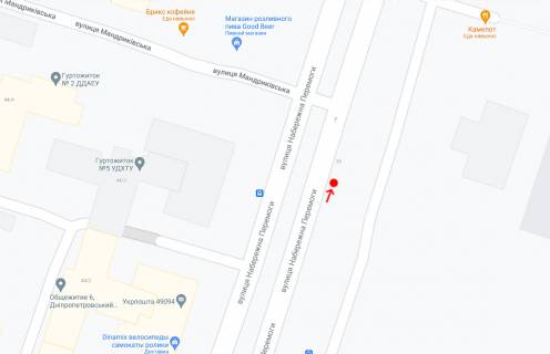 Non-Standard A in Dnipro (Dnipropetrovsk), 0,74х1,98(перф)  Vst.Naberezna Peremogi, navproti bud.44/3, pered st.Mandrikivs'ka scheme