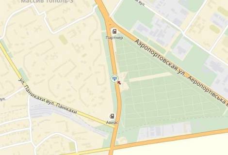 Billboard B in Dnipro (Dnipropetrovsk), 6х3  Zaporiz'ke sose, navproti bud. 80, zaizd u misto scheme