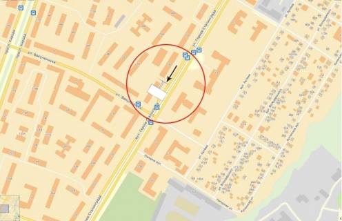 Billboard B in Dnipro (Dnipropetrovsk), 6х3  av.Bogdana Hmel'nic'kogo, bud.No14, mag."Atlant" scheme