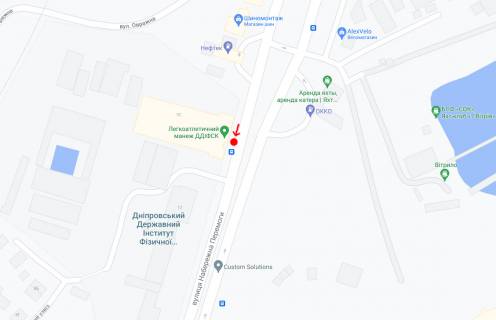 Non-Standard A in Dnipro (Dnipropetrovsk), 0,74х1,99(перф)  Vst.Naberezna Peremogi, 10, Institut fizkul'turi scheme