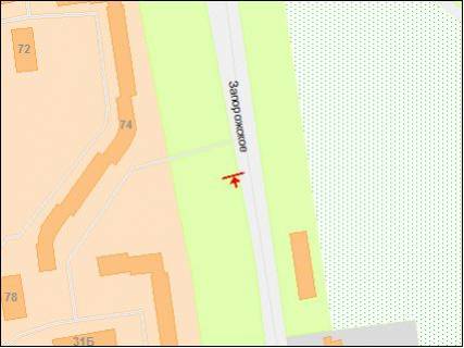 Billboard B in Dnipro (Dnipropetrovsk), 6х3  Zaporiz'ke sose, zaizd u misto scheme