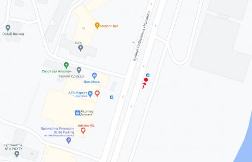 Non-Standard A in Dnipro (Dnipropetrovsk), 0,98х1,98  Vst.Naberezna Peremogi, navproti bud.86 D scheme