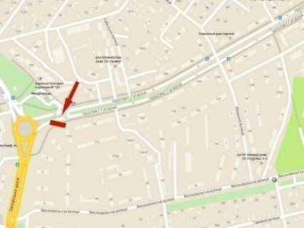 Billboard B in Dnipro (Dnipropetrovsk), 6х3  av.Gagarina, 175, kafe "Caska" scheme