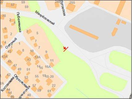 Billboard A in Dnipro (Dnipropetrovsk), 6х3  av.Manujlivs'kij, 77 scheme