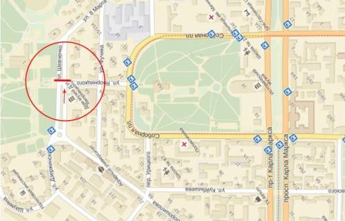 Video Billboard A in Dnipro (Dnipropetrovsk) pl. Sevcenko (central'nij vhid park Sevcenko), restorani, kafe, mista vidpocinku gorodan - 222856 scheme