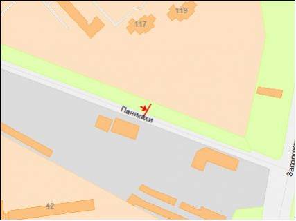 Billboard B in Dnipro (Dnipropetrovsk), 6х3  st.Panikahi, 119, bila zupinki, tupik trolejbusiv scheme