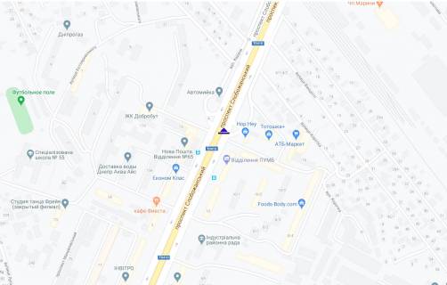 Backlight A in Dnipro (Dnipropetrovsk), 3,14х2,32  av.Slobozans'kij, v rajoni bud. 1A scheme