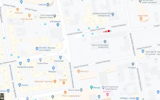 Non-Standard A in Dnipro (Dnipropetrovsk), 0,8х1,50 (перф)  Pl. Uspens'ka, bila bud.16 -3- scheme