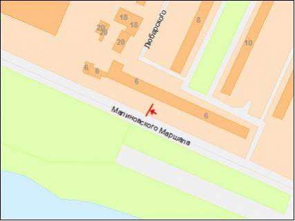 Billboard A in Dnipro (Dnipropetrovsk), 6х3  st.Malinovs'kogo, 6 scheme