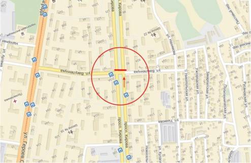 Prismatron, Prism A in Dnipro (Dnipropetrovsk), 6х3  av.Oleksandra Pola (Avtodoroznij tehnikum), mag.Unist' - 223199 scheme