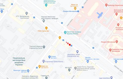 Non-Standard A in Dnipro (Dnipropetrovsk), 0,75х1,98(перф)  Pr.Dmitra Avornic'kogo, bila bud.17, pisla av.Gagarina scheme