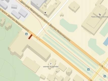 Citylight  in Dnipro (Dnipropetrovsk) av.Dmitra Avornic'kogo, 93 (1), Budinok Profspilok, Central'nij park vidpocinku im.Globi, NOMER1 scheme