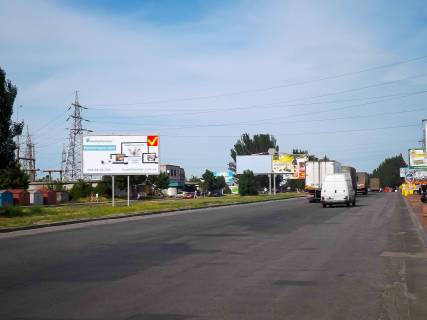 Billboard A in Dnipro (Dnipropetrovsk), 6х3  Donec'ke sose, za rinkom "Berezins'kij", z centru Photo 1