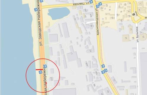 Billboard B in Dnipro (Dnipropetrovsk), 6х3  st.Nab.Zavods'ka, v rajoni op.No218 scheme