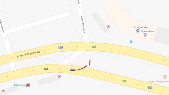 Scrolller, Scroll  in Dnipro (Dnipropetrovsk) av.D.Avornic'kogo - pl.Vokzal'na - 261336 scheme