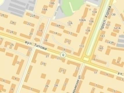 Citylight  in Dnipro (Dnipropetrovsk) st.Titova, 17 (mag. EVA, Kinosistema SUPUTNIK) scheme