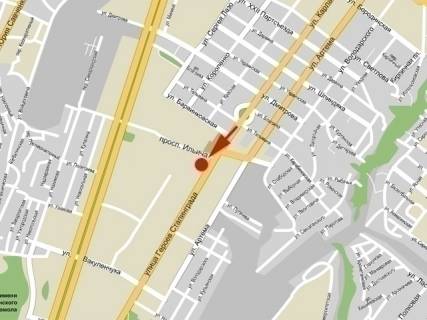 Billboard A in Dnipro (Dnipropetrovsk), 5,9*2,9  av.Bogdana Hmel'nic'kogo, 2, za av.Pilipa Orlika, iz centru scheme