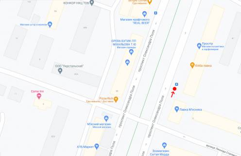 Non-Standard A in Dnipro (Dnipropetrovsk), 0,74х1,98(перф)  Pr.Oleksandra Pola, bila bud.115, pisla st.L.Stromcova scheme