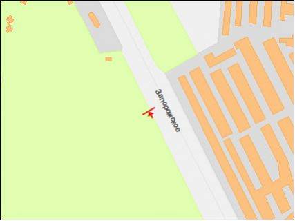 Billboard B in Dnipro (Dnipropetrovsk), 6х3  Zaporiz'ke sose - park Pisarzevs'kogo scheme