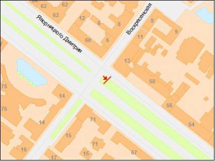 Scrolller, Scroll A in Dnipro (Dnipropetrovsk), 3,14х2,32  av.D.Avornic'kogo - st.Voskresens'ka - 174526 scheme